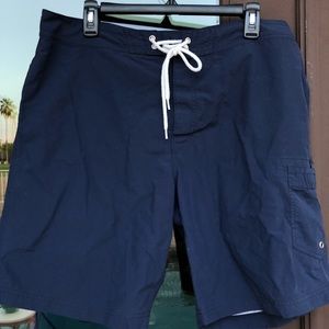 J. Crew Navy Blue Boardshorts Swim Trunks 35